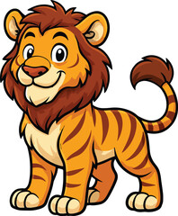 Obraz premium Tiglon with a proud and curious personality