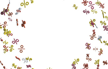 sale digital percent in transparent