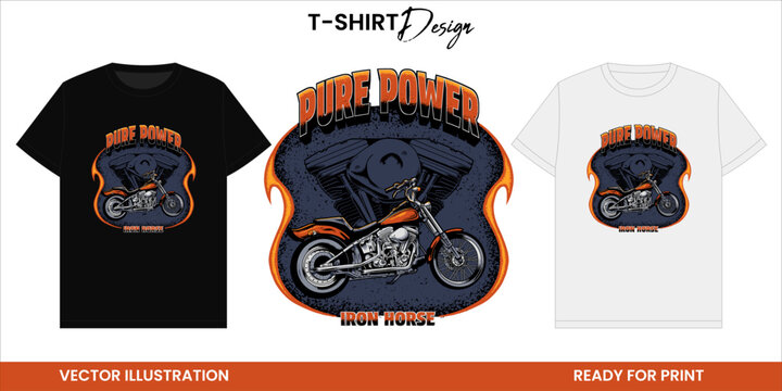 Harley Motorcycle Engine Vector for T-shirt Design or Print and Sticker