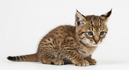 愛らしい子猫 柔らかな光浴びて 穏やかに佇む. AI Generated