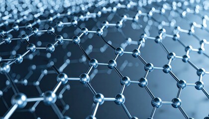 A detailed 3D model of a hexagonal crystal structure