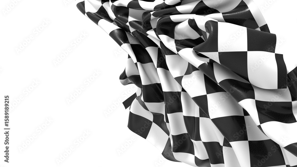 Poster background of checkered flag pattern
