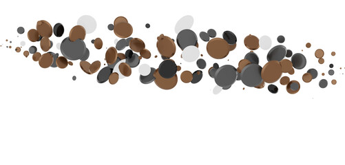 confetti png. Gold confetti falls from the sky. Glittering confetti on a transparent background. Holiday,