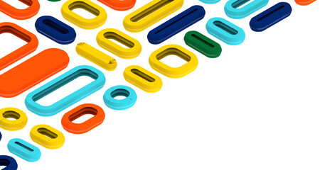 Color Blend Rainbow Trendy Low Poly BG Design - Divider 3d