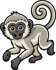 Obraz premium A vervet monkey with a curious and energetic personality