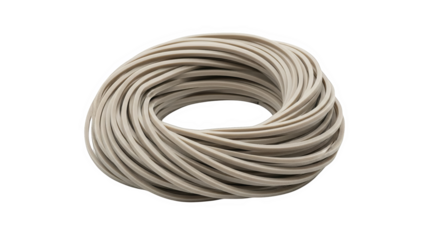 Beige Rubber Cord Coil Industrial Supply