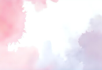 Watercolor pastel abstract background with soft brush strokes, splattered paint, and subtle paper texture — ideal for artistic branding and invitations.