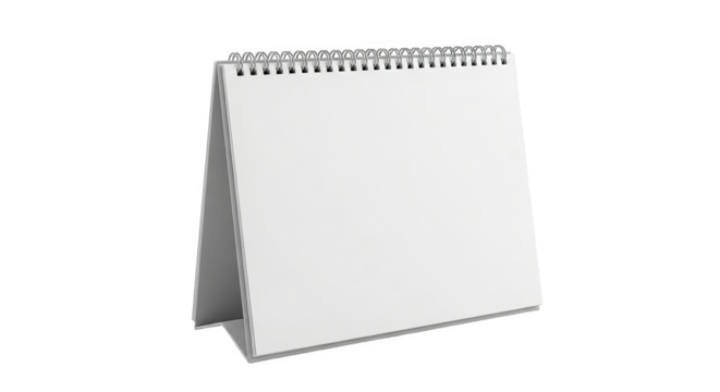 Blank Desk Calendar Mockup