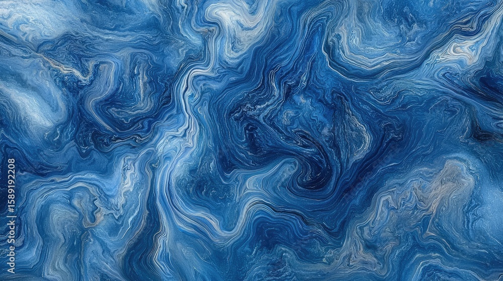 Poster abstract blue textures with gentle swirls and soft gradients, creating a peaceful and elegant visual
