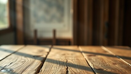 A rustic wooden table with soft light filtering through frosted glass, evoking nostalgia.