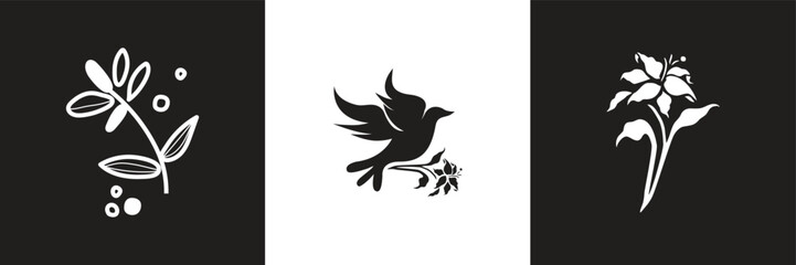 Mid-century Modern Bird Icons