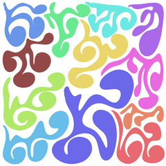 Playful Pastel Abstract Seamless Pattern