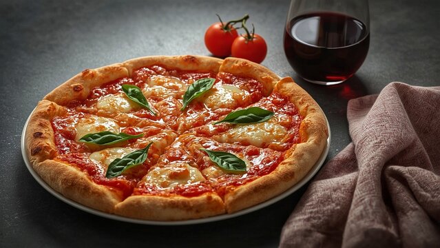 pizza margherita, a typical Italian food