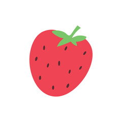 Pastel strawberry in doodle style, vector illustration