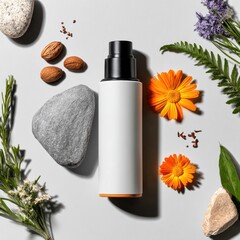 Cosmetic product display, natural elements