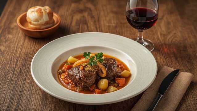 Osso buco alla milanese typical Italian food