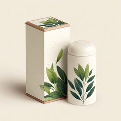 Product packaging with a botanical theme