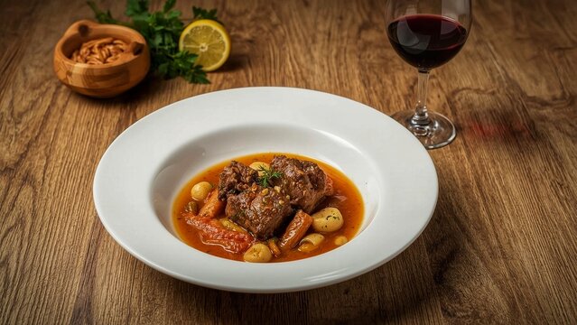 Osso buco alla milanese typical Italian food