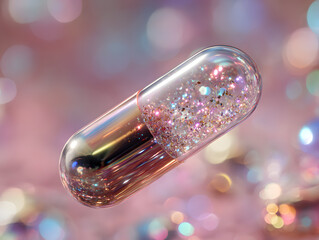 Abstract starlight and pink and purple medicine, powerpoint, website, marketing