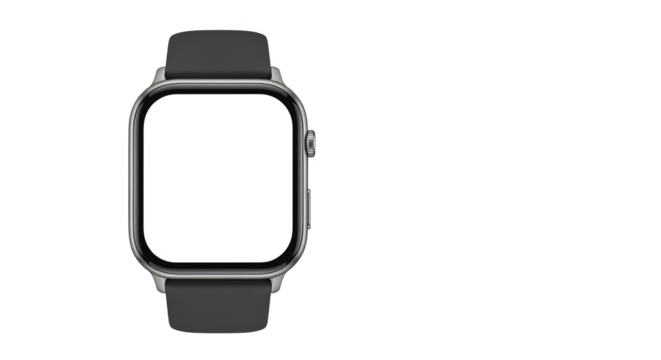 Smartwatch Mockup Modern Silver Gray Design