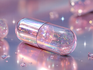 Abstract starlight and pink and purple medicine, powerpoint, website, marketing