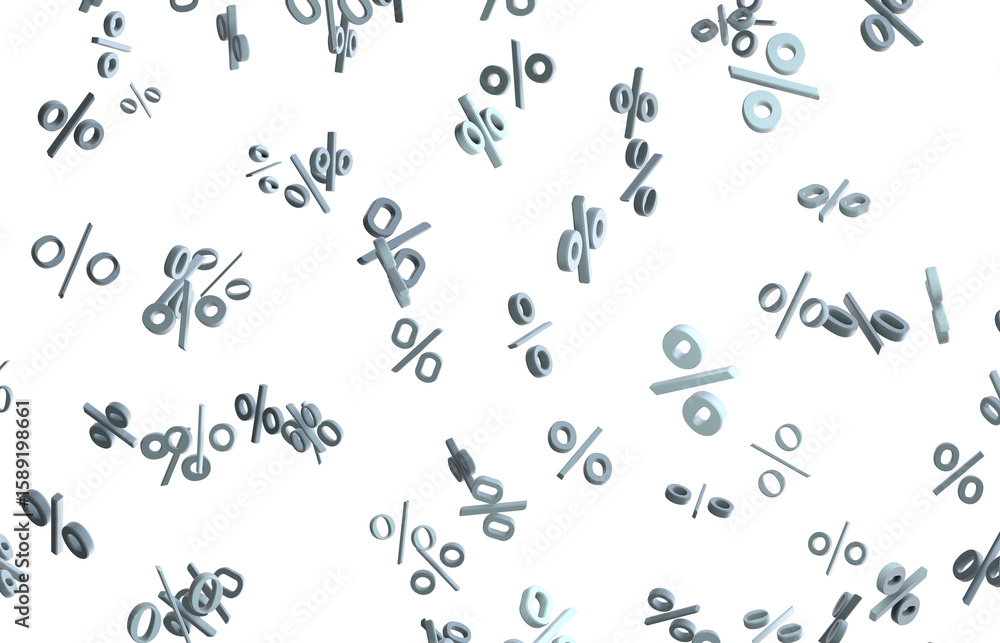 Poster 3d sales icons floating in the air 3d rendering