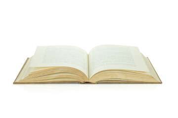 Open old vintage book representing knowledge, education, and storytelling. A classic novel or bible...