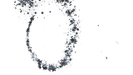 Stellar Christmas Drift: Radiant 3D Illustration Showcasing Descending Holiday Stars in Motion