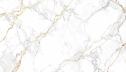 Elegant White Marble Texture With Gold Veins Decorative Design Background
