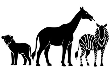 Vector art of silhouette of a horse