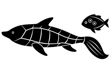 Vector art of silhouette of  fish 