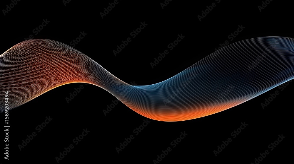 Fototapete smooth colorful curves of neon light creating a dramatic and energetic visual effect, perfect for di