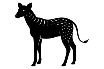 Vector art of silhouette of animal 