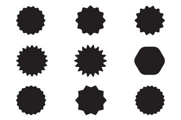 circle Wavy edge icon set element