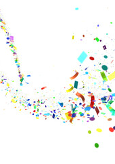 silver confetti explosion festive background