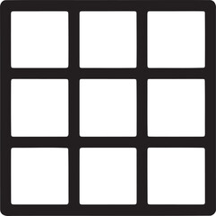 Grid view & List view icon vector illustration isolated On Transparent Background