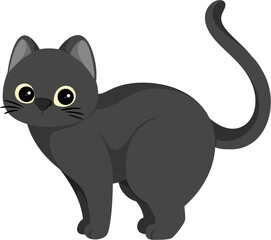Fototapeta premium illustration black british shorthair