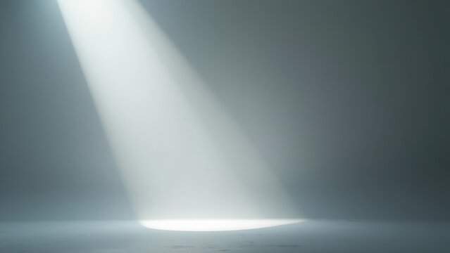 Mysterious Light Beam in Foggy Atmosphere Background