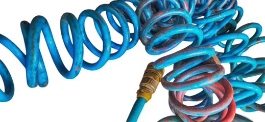 insulated blue helical compressor cable