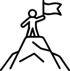 Achievement Success Goal Icon Vector

