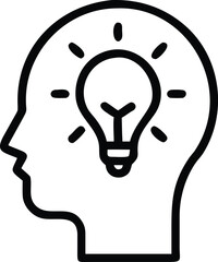 Creative Brainstorming Idea Icon Vector

