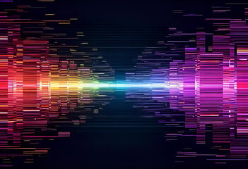 Glitch digital abstract background with RGB split, electronic noise, and data distortion — perfect for tech, EDM, and modern design visuals.