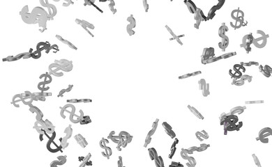 dollar symbol, 3d render illustration