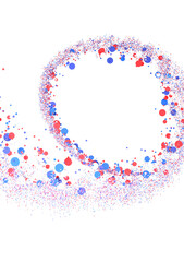 confetti - ndependence day USA banner mockup with confetti confetti in American national colors.