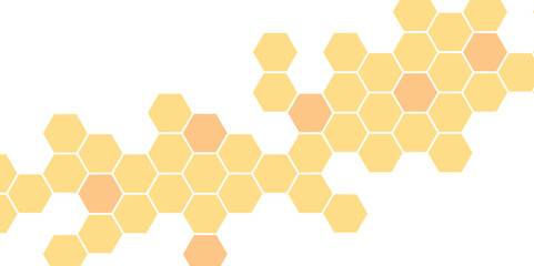 yellow color hexagon seamless pattern. Abstract vector illustration Science technology and medical concept design. Abstract geometric overlapping hexagon pattern futuristic background design.	
