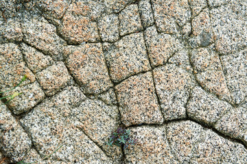 granite rock fragmented by erosion