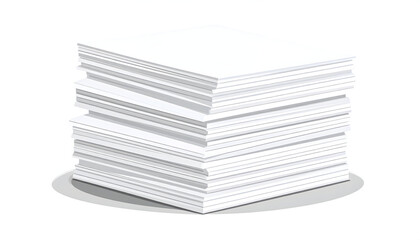 Neat Stack of White Paper Sheets
