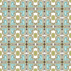 Seamless Pattern with Abstract Butterflies in Retro Colors