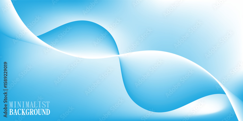 Poster abstract blue gradient background with shining lines waves. minimalist background for banner, poster