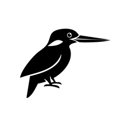 Obraz premium Kingfisher Black Glyph Icon
